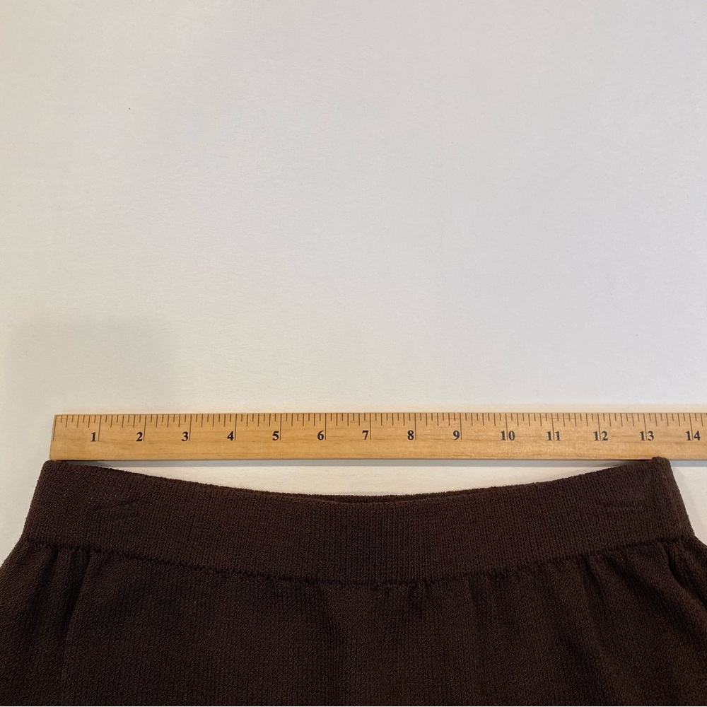 St. John Brown Skirt Set with White Embroidered Trim - Picture 12 of 13